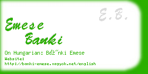 emese banki business card